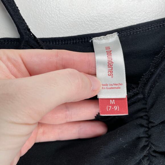 Vintage Y2K No Boundaries Lace Trim Cami padded black whimsygoth fairygrunge M - Picture 8 of 12